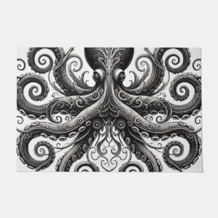 Paillasson Kraken Steampunk Octopus Ornate Black