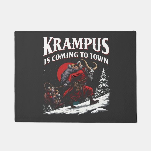 Paillasson Krampus arrive à Town Krampus Noël (Devant)