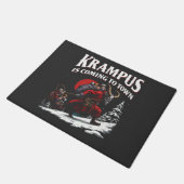 Paillasson Krampus arrive à Town Krampus Noël (Incliné)