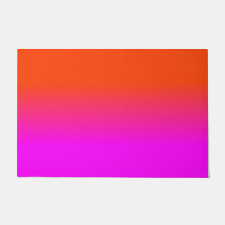 Paillasson La couleur au néon d'ombre d'Ombre d'orange et de