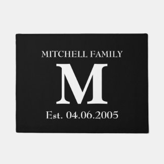 Paillasson La coutume de monogramme ajoutent votre mariage