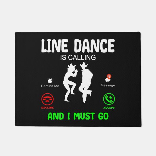Paillasson La danse country line appelle (Devant)