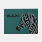 Paillasson La faune et la flore Zebra Welcome (Devant)