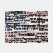 Paillasson La gloire du baseball | Mots du drapeau américain  (Devant)