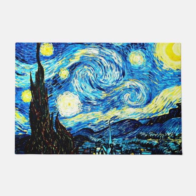Paillasson La nuit étoilée de Van Gogh (Devant)
