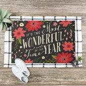 Paillasson La période la plus merveilleuse de l'année Fête Fl