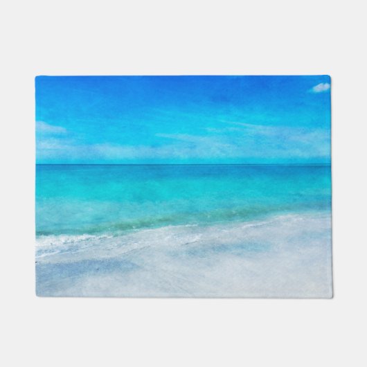 Paillasson La plage côtière dans le bleu turquoise d'Aqua Tur (Devant)