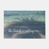 Paillasson La plage m'appelle le paradis tropical (Devant)