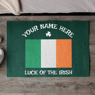 Paillasson La Saint-Patrick Drapeau Irlande Nom Personnalisé 