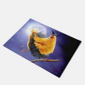 Paillasson La sorcière de poulet sur le Broomstick (Incliné)