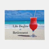 Paillasson La vie commence à la retraite, (Devant)