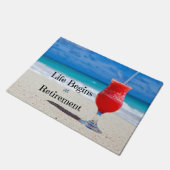 Paillasson La vie commence à la retraite, (Incliné)