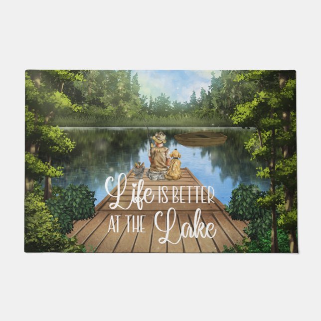 Paillasson La Vie Est Meilleure Au Lac (Devant)