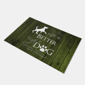 Paillasson La vie est meilleure avec un chat porte chien - Ve (Incliné)