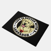 Paillasson La Vie Est Meilleure Avec Un Labrador - Blanc (Incliné)