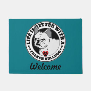 Paillasson La vie personnalisée de Bulldog en France est mei