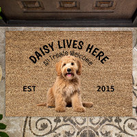 Labradoodle mat Amoureux des chiens personnalisé