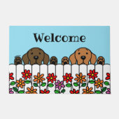 Paillasson Labrador Duo Vous regarde Welcome Doormat (Devant)