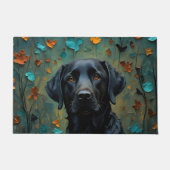 Paillasson Labrador noir en Feuille (Devant)