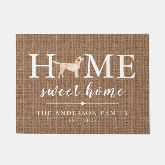 Paillasson Labrador Retriever Home Sweet Home Doormat (Devant)