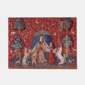 Paillasson Lady and Unicorn Medieval Tapestry Desire (Devant)