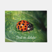Paillasson Ladybug sur la feuille gros personnalisation (Devant)