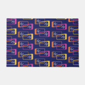 Paillasson L'Âge Atomique Rectangle violet coloré (Devant)