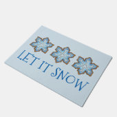 Paillasson Laisser neiger Noël Hanoukka Vacances d'hiver (Incliné)