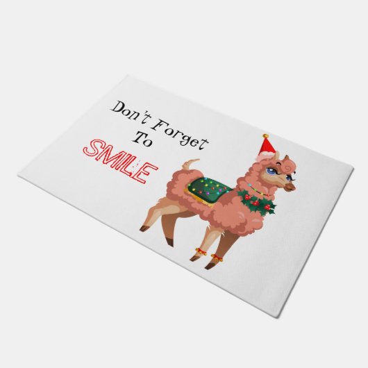 Paillasson lama à Noël (Incliné)