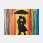 Paillasson L'amour dans les arcs-en-ciel (Devant)