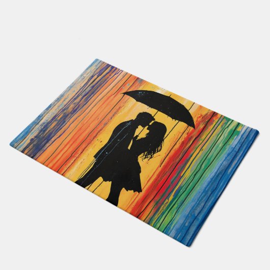 Paillasson L'amour dans les arcs-en-ciel (Incliné)