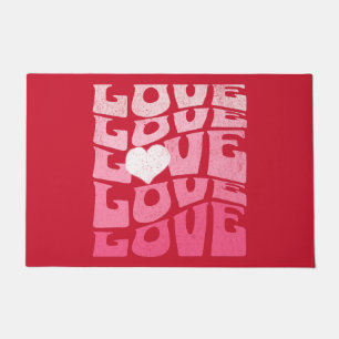 Paillasson L'amour les années 70 rétro de Valentine