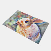Paillasson lapin aquarell (Incliné)