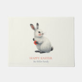 Paillasson Lapin aquarelle fantaisiste de Pâques prairie  (Devant)