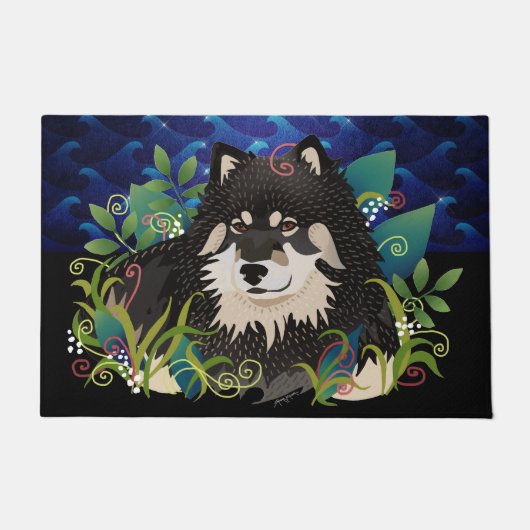 Paillasson LAPPER BLISS - ondes bleues mat intérieur/extérieu (Devant)