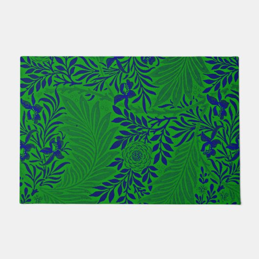 Paillasson Larkspur en vert et bleu vibrant (Devant)