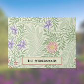 Paillasson Larkspur William Morris Vert Rouge Violet Floral