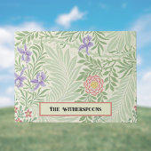 Paillasson Larkspur William Morris Vert Rouge Violet Floral