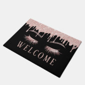 Paillasson Lashes Eyelash Salon Rose Gold Drives Welcome (Incliné)