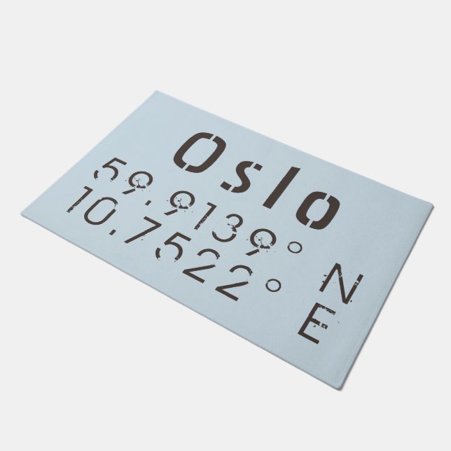 Paillasson Latitude et longitude Oslo (Incliné)