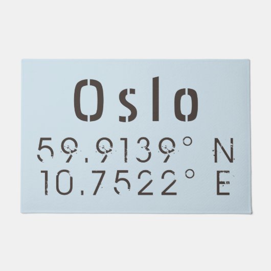 Paillasson Latitude et longitude Oslo (Devant)