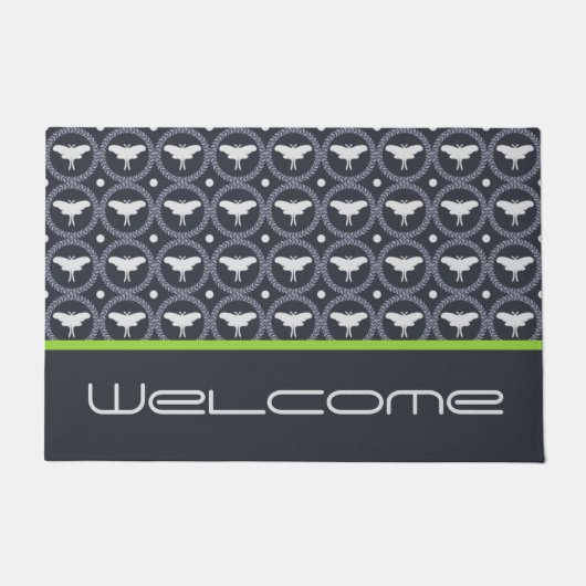 Paillasson Laurel Wreath & Luna Moth (Devant)