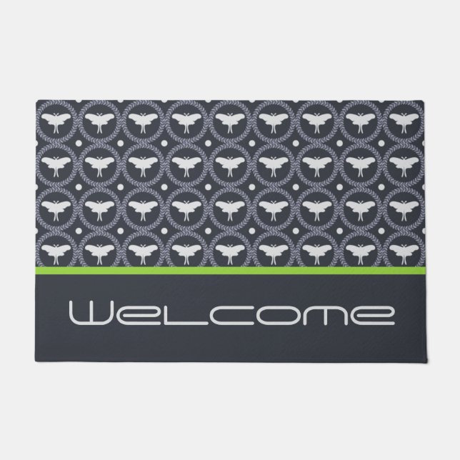 Paillasson Laurel Wreath & Luna Moth (Devant)