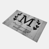 Paillasson Laurels rustiques Gris Grange Plaques en bois Pers (Incliné)