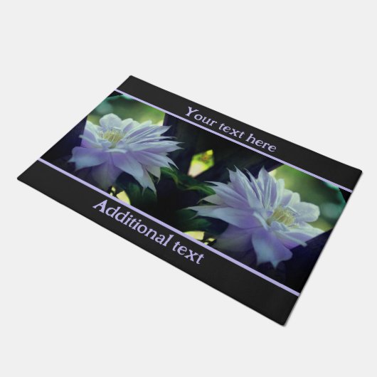 Paillasson Lavande Clematis Fleur Dans Trellis Personnalisé (Incliné)