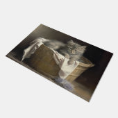 Paillasson Lave-linge Ou Portrait De Kitten Gris En Temps De (Incliné)