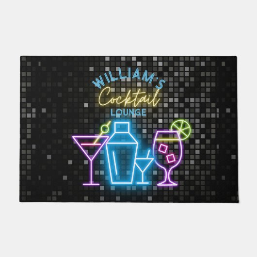 Paillasson Le bar-salon Neon Look Retro Cocktail (Devant)