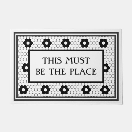Paillasson Le Carrelage Blanc Noir Doit Être Le Lieu (Devant)