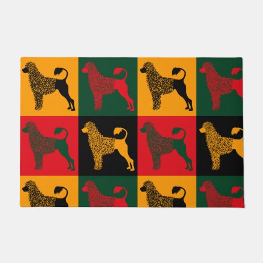 Paillasson Le chien d'eau portugais intelligent (Devant)
