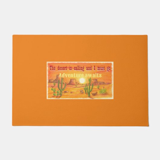 Paillasson Le désert appelle paysage de coucher de soleil cus (Devant)
